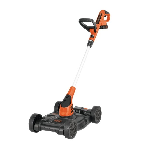 BLACK+DECKER Cordless Lawn Mower, String Trimmer, Edger, 3-in-1 (MTC220) - Image 1
