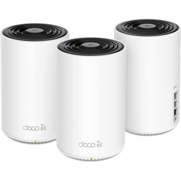 TP-Link Deco AXE5400 Tri-Band WiFi 6E Mesh System(Deco XE75 Pro) - 2.5G WAN/LAN Port, Covers up to 7200 Sq.Ft, Replaces WiFi Router and Extender, AI-Driven Mesh, New 6GHz Band, 3-Pack - Image 1
