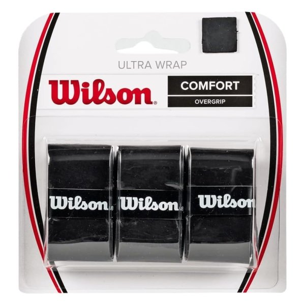 WILSON Sporting Goods Ultra Wrap Tennis Overgrip (3-Pack), Black (WRZ403000) - Image 1