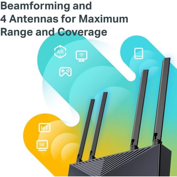 TP-Link AX1500 WiFi 6 Smart WiFi Router (Archer AX10) - Dual Band Gigabit Wireless Internet Router, 4 Gigabit LAN Ports, Beamforming, OFDMA, MU-MIMO, Parental Controls, Works with Alexa - Image 3