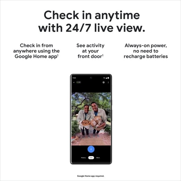 Google Nest Doorbell (Wired, 2nd Gen) - Wired Video Doorbell Camera - Doorbell Security Camera - Ash (G28DR) - Image 5