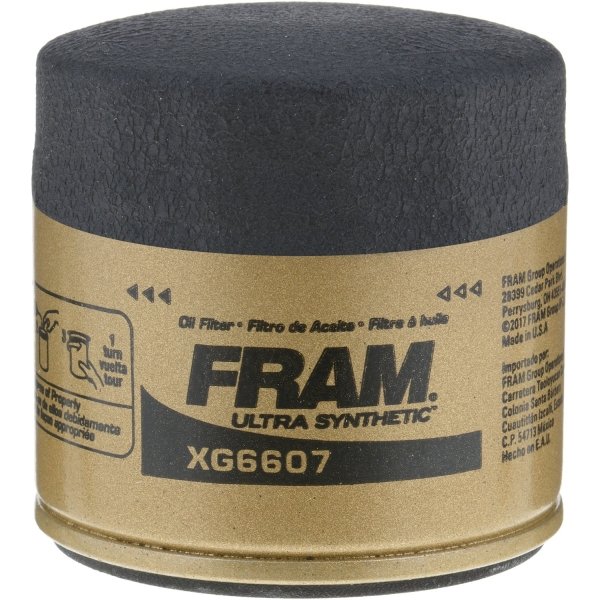 FRAM Ulta Synthetic Automotive Replacement Oil Filter, Designed for Synthetic Oil Changes Lasting up to 20k Miles, XG6607 with SureGrip (Pack of 1) - Image 6