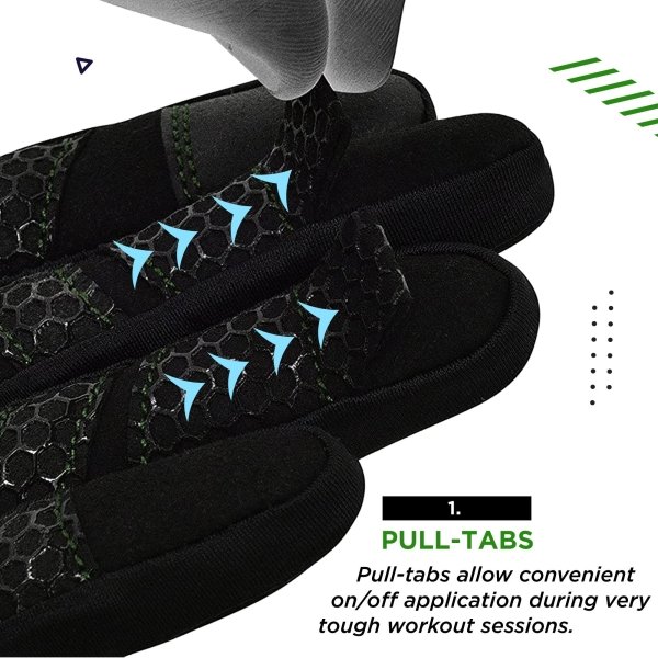 RDX Weight Lifting Gloves Gym Workout, Full Finger Touch Screen, Breathable Anti Slip Padded Palm, Fitness Strength - Image 2