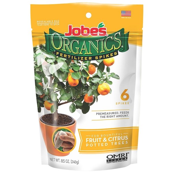 Jobe's Organics Fruit & Citrus Fertilizer Spikes, 6 Spikes - Image 1