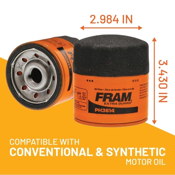 Fram PH3614 Extra Guard Passenger Car Spin-On Oil Filter, Pack of 1 - Image 2
