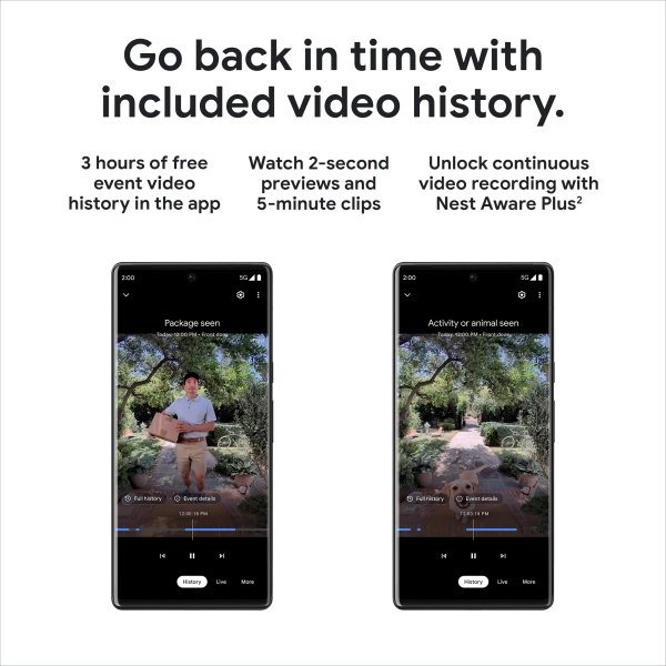 Google Nest Doorbell (Wired, 2nd Gen) - Wired Video Doorbell Camera - Doorbell Security Camera - Ash (G28DR) - Image 3