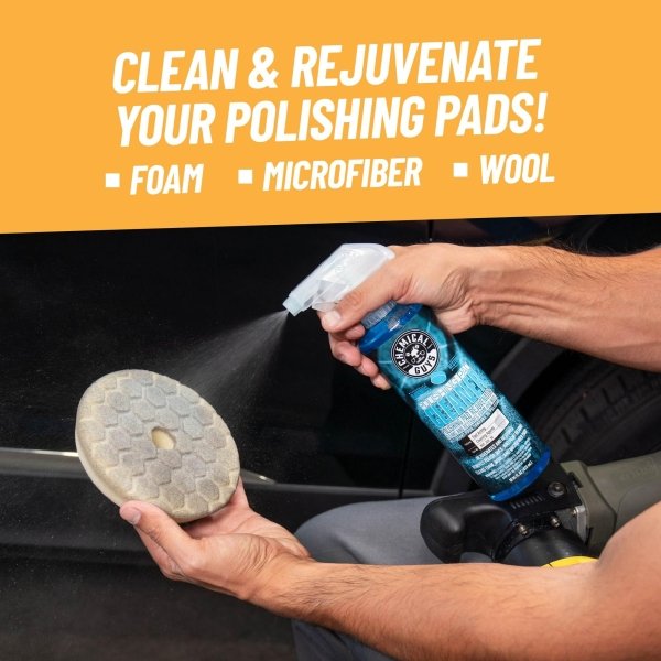 Chemical Guys BUF_333_16 Foam and Wool Polishing Pad Cleaner, Citrus-Based, 16 fl oz - Image 6