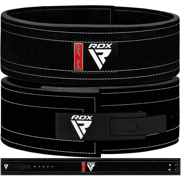 RDX Powerlifting Belt for Weight Lifting - Approved By IPL and USPA Lever Buckle Gym Training Belt 10mm Thick 4 inches Lumbar Back Support - Great for Strongman, Bodybuilding, Deadlifts & Squat - Image 2