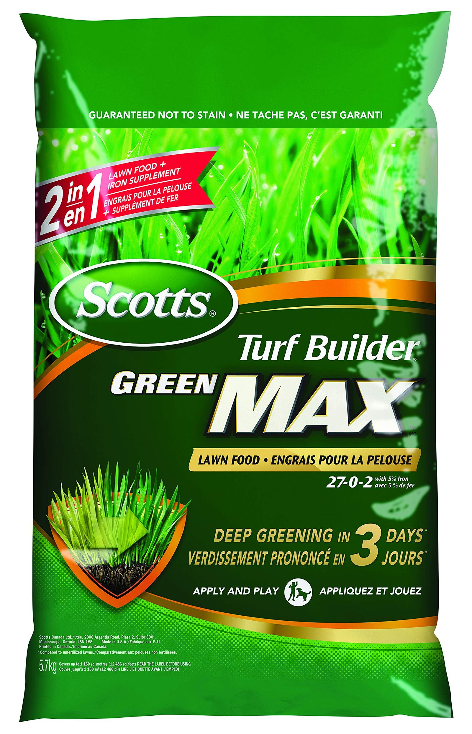 Version 1.0.0 Scotts Turf Builder Green MAX Lawn Food - 5.7kg - 350m2 (3,767ft2) - Image 1